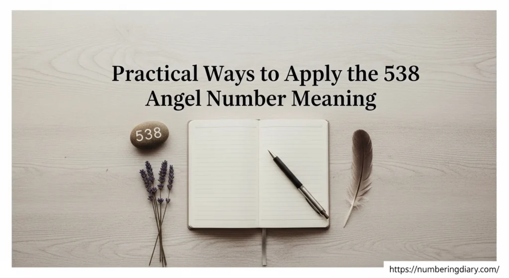 Practical Ways to Apply the 538 Angel Number Meaning
