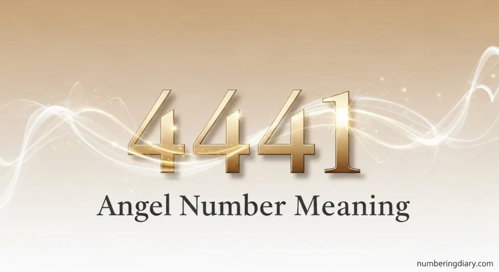4441 Angel Number Meaning