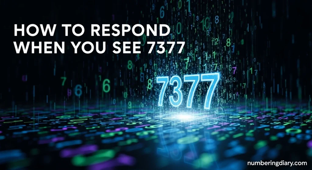 How to Respond When You See 7377