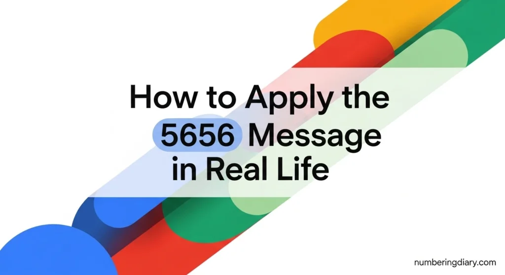 How to Apply the 5656 Message in Real Life